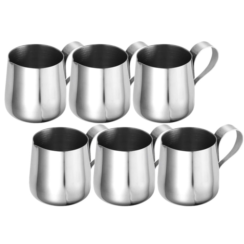 Pour Spout Pitcher - 6-pack roestvrijstalen crèmekan met druppelvrije uitloop