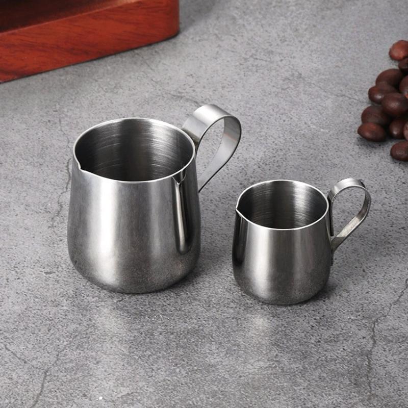 Pour Spout Pitcher - Roestvrijstalen koffiemelkopschuimer Maatbeker met schenktuit Espresso