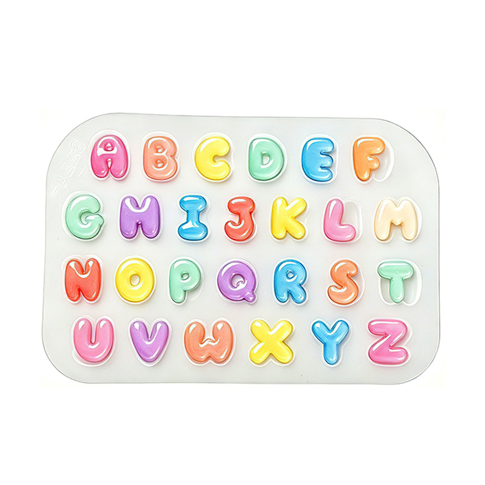 Candle Supplies Kit - 2 stuks mini letter siliconen mal