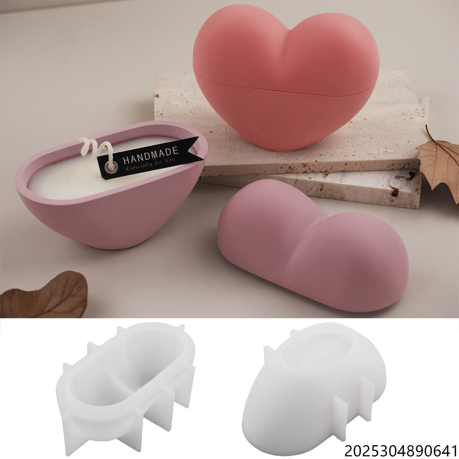 Candle Vessel Supplies - DIY Hartvormige Kaarsenpot Siliconen Mal Valentijnsdag
