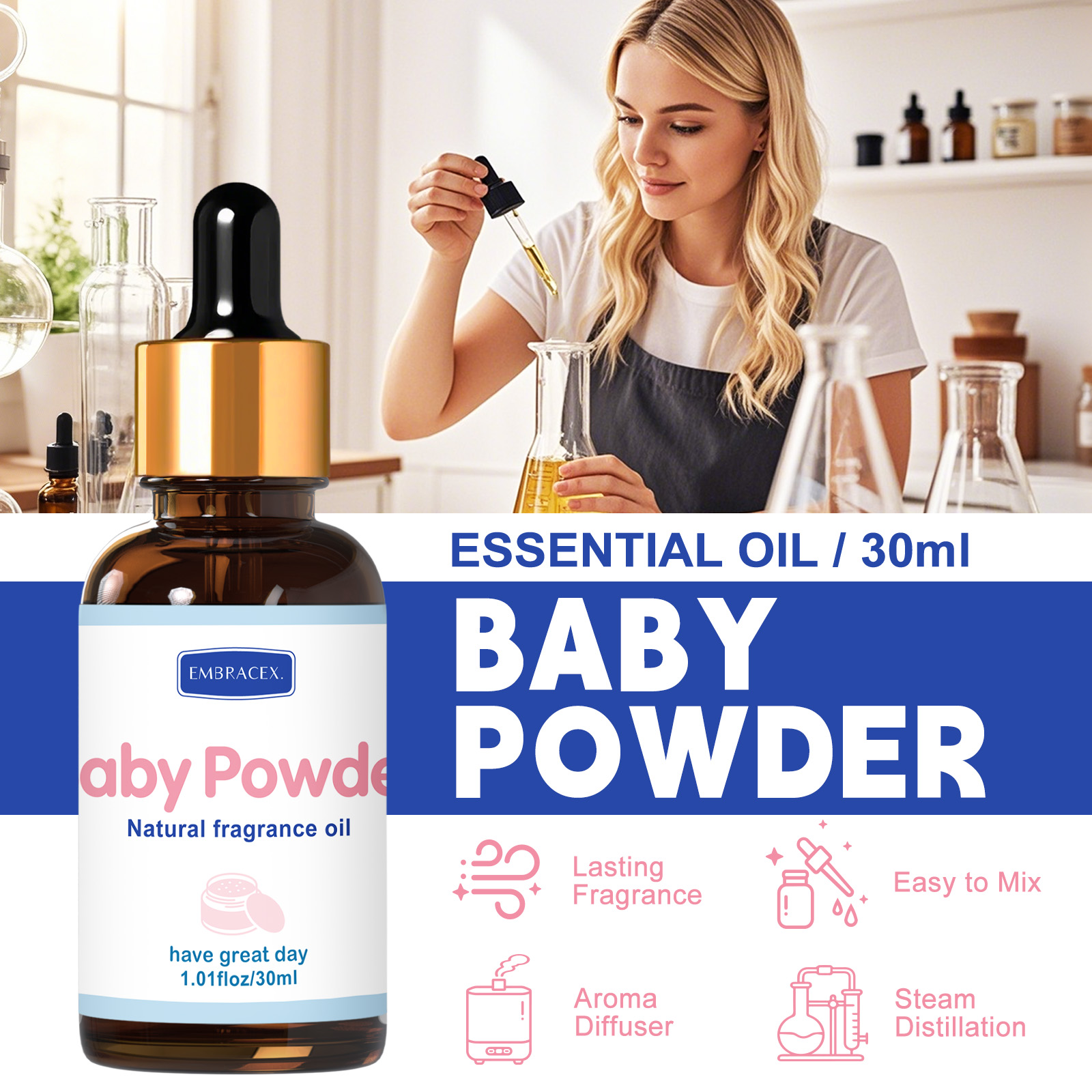 30ml Babypoeder etherische oli - Candle Making Supplies Fragrance Oils recensie en prijs