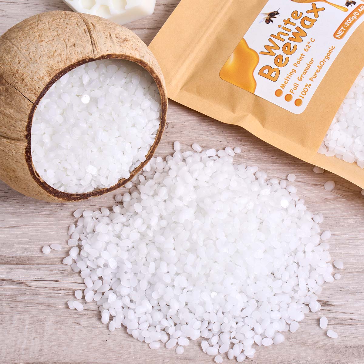 500g Witte Bijenwas DIY Kaarse - Candle Supplies Beeswax recensie en prijs